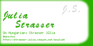 julia strasser business card